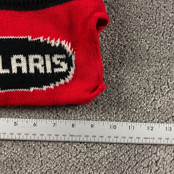 Vintage Polaris Snowmobile Knit Balaclava Beanie Ski Hat Toque Made in the USA - Picture 6 of 7